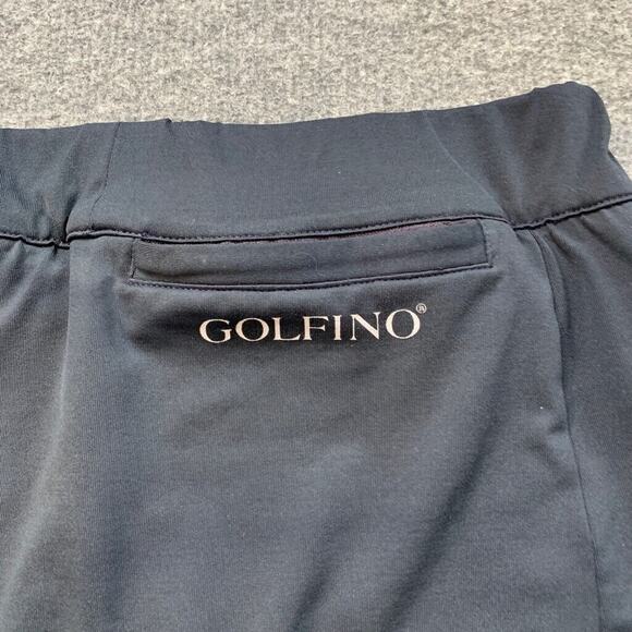 Golfino Skort Womens 4 Black Pull On Inner Shorts Front Slits Performance Golf - Picture 8 of 10